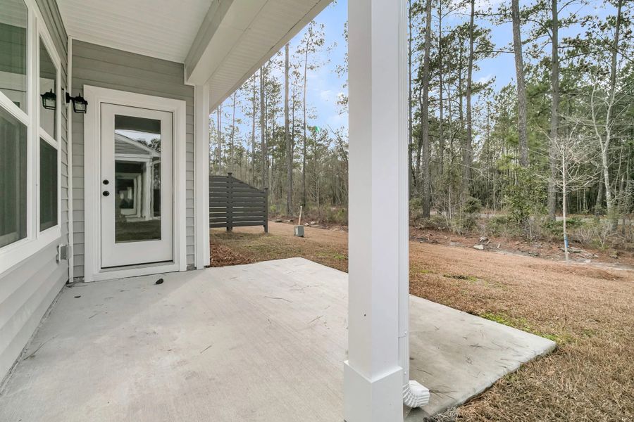 Exterior details and patio area of a home in Hammock Walk at Nexton, Summerville (Image 19).