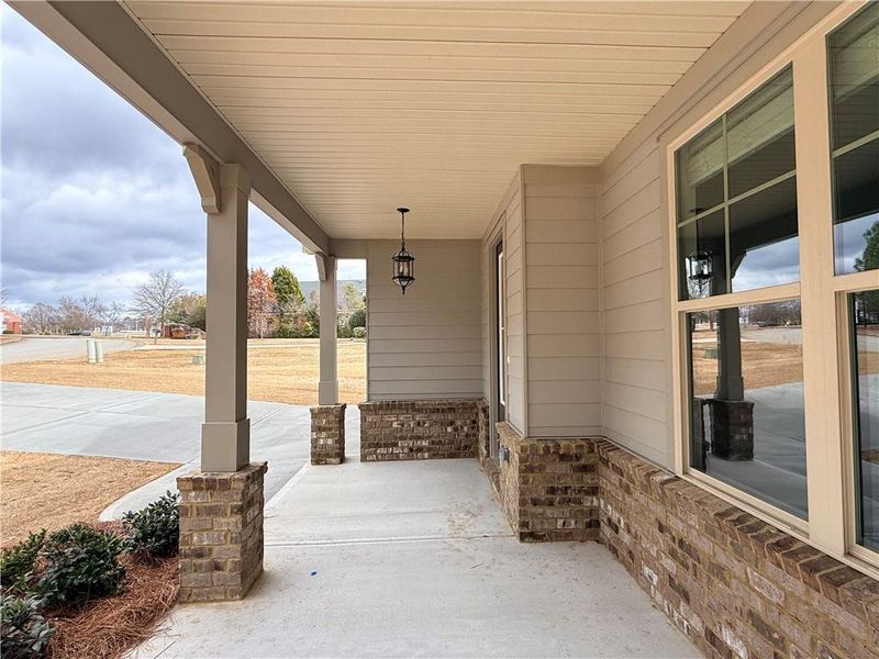 Exterior details and patio area of a home in , Gray (Image 28).