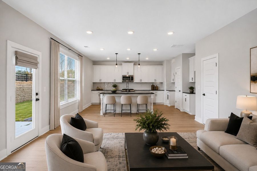 Furnished interior view inside a new home in The Fairways at Mirror Lake, Villa Rica (Image 8).