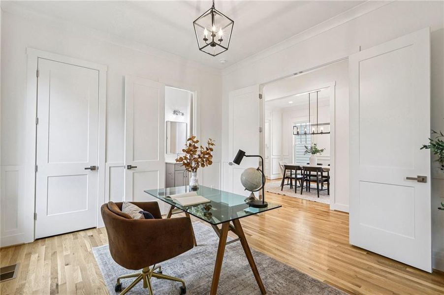 Furnished interior view inside a new home in , Atlanta (Image 18).