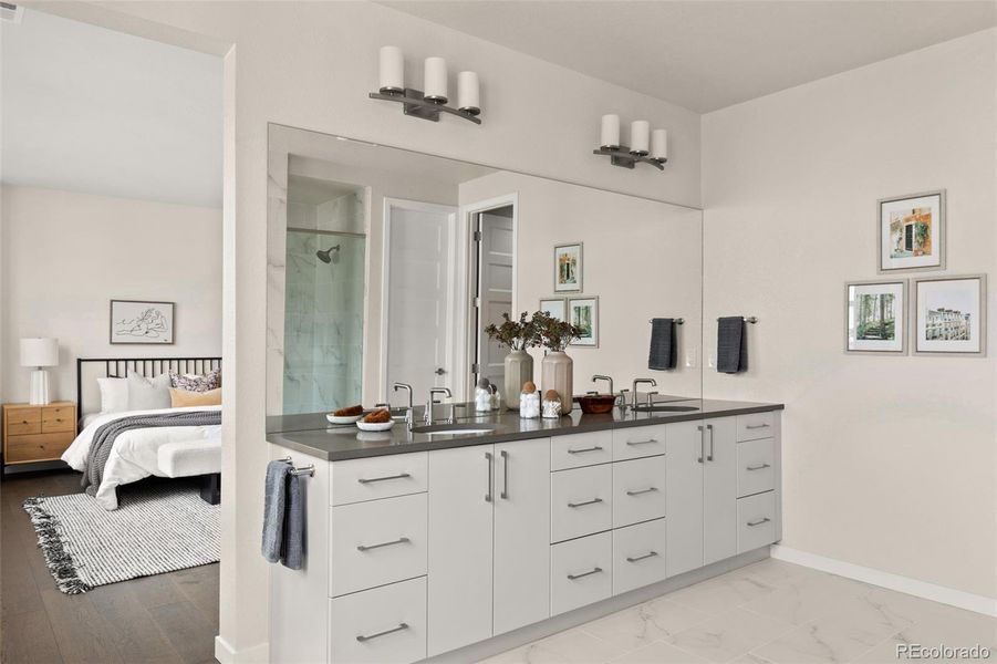 Furnished interior view inside a new home in Lyric at Ridgegate, Lone Tree (Image 7).