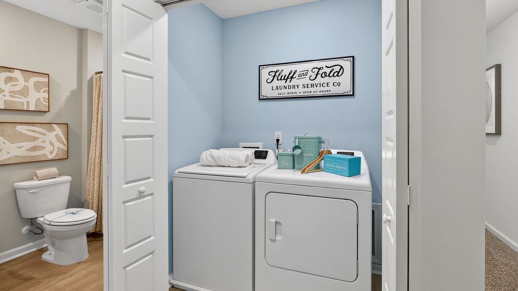 Representative furnished interior of a home built from the Greyson II by D.R. Horton in Irongate Villas, Jacksonville (Image 23).