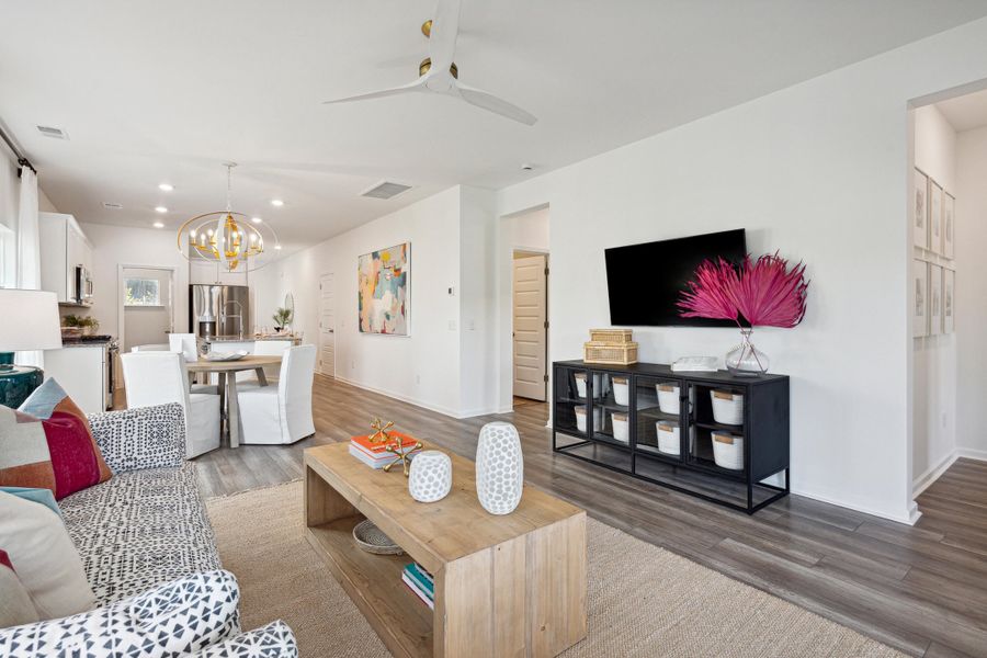 Furnished interior view inside a new home in Sweetgrass at Summers Corner, Summerville (Image 10).