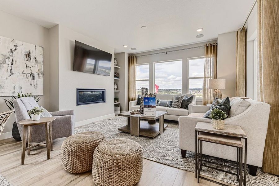 Furnished interior view inside a new home in The Aurora Highlands, Aurora (Image 5).