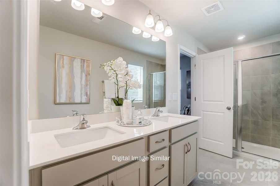 Furnished interior view inside a new home in Bailey Run, Charlotte (Image 17).