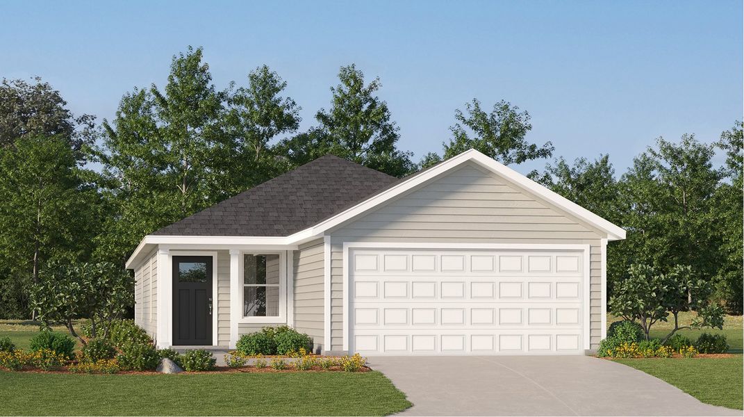 Front exterior of a new home in Brookshire, Florence, SC, highlighting curb appeal (Image 1). Front exterior of a new home in Brookshire, Florence, SC, highlighting curb appeal (Image 1).