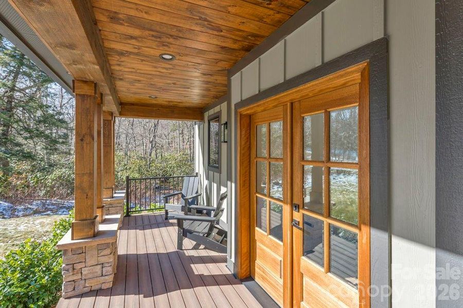 Exterior details and patio area of a home in , Linville (Image 30). Exterior details and patio area of a home in , Linville (Image 30).