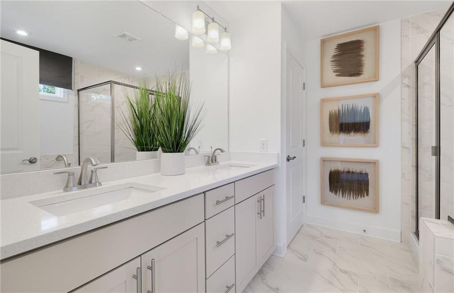 Furnished interior view inside a new home in Riversprings, Dacula (Image 22).