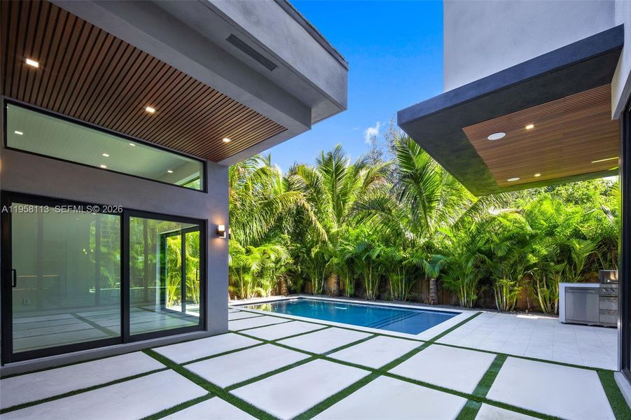 Exterior details and patio area of a home in , Miami (Image 34). Exterior details and patio area of a home in , Miami (Image 34).