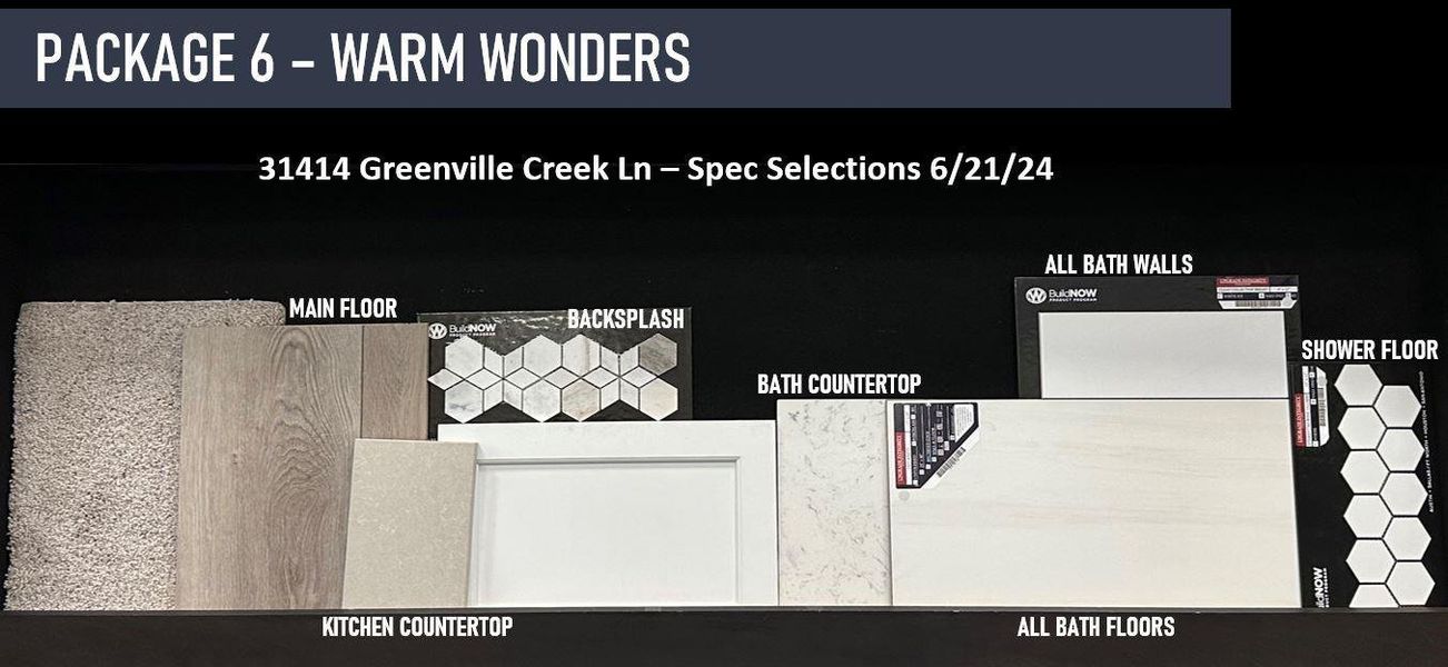 Sample of building materials used in homes in Stone Creek Ranch, Hockley (Image 42).
