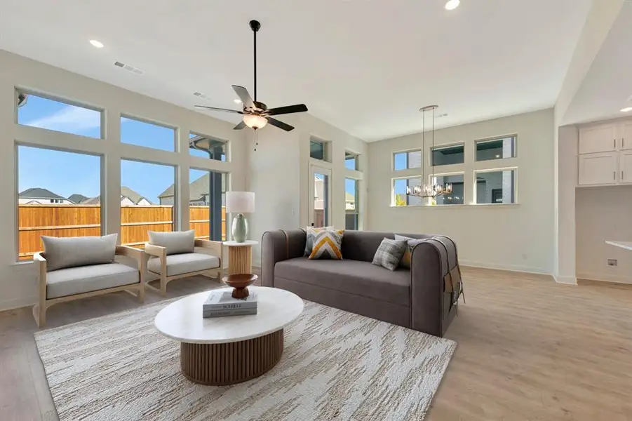 Furnished interior view inside a new home in Sandbrock Ranch, Aubrey (Image 11). Furnished interior view inside a new home in Sandbrock Ranch, Aubrey (Image 11).
