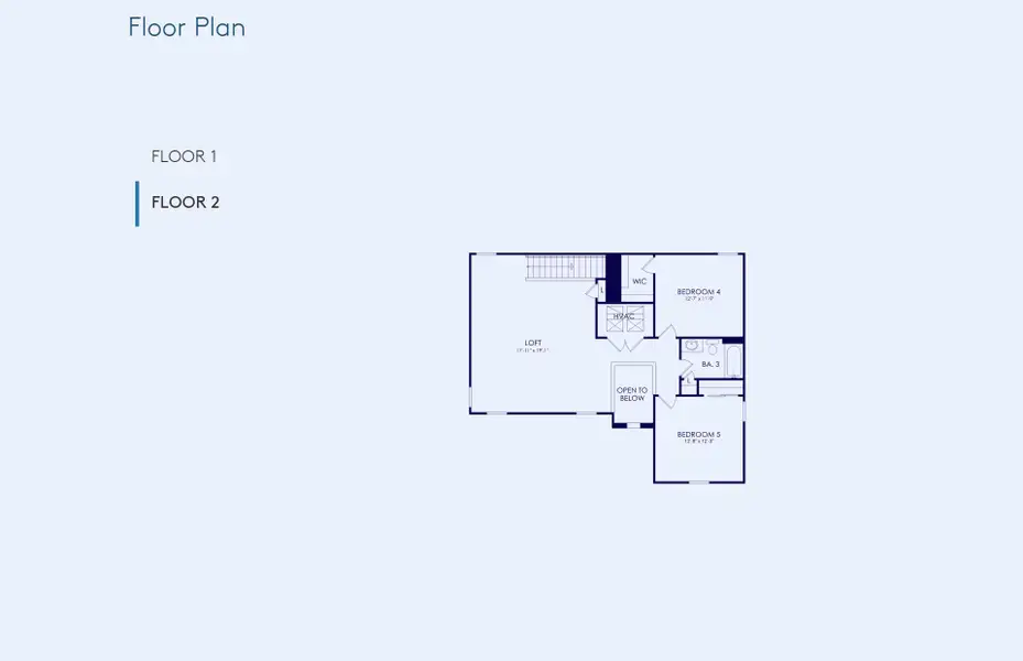 2D floor plan layout of this home in Riversong, Parrish, FL (Image 5).