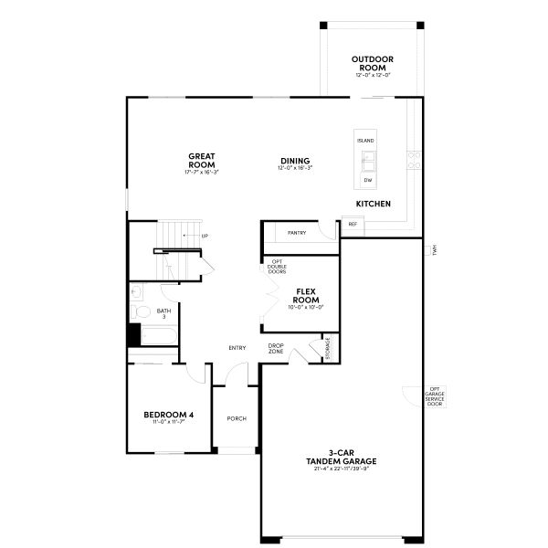 2D floor plan layout for the Ponderosa Phase 5a by Brookfield Residential in Highland Ridge at Alamar, Avondale, AZ (Image 4). 2D floor plan layout for the Ponderosa Phase 5a by Brookfield Residential in Highland Ridge at Alamar, Avondale, AZ (Image 4).