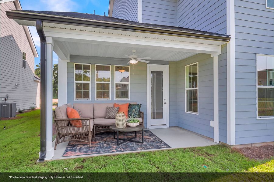 Exterior details and patio area of a home in Pineland Preserve, Summerville (Image 4).