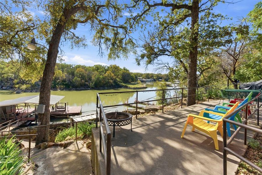 Another patio overlooking the lake