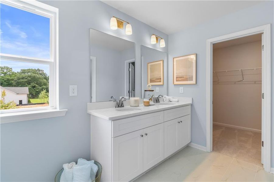 Furnished interior view inside a new home in Abbotts Crossing, Conyers (Image 28). Furnished interior view inside a new home in Abbotts Crossing, Conyers (Image 28).