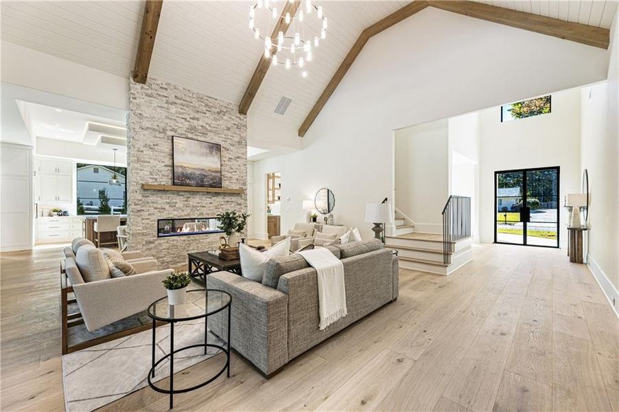 Furnished interior view inside a new home in , Alpharetta (Image 60).