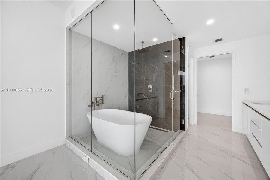 Furnished interior view inside a new home in , Miami (Image 9).