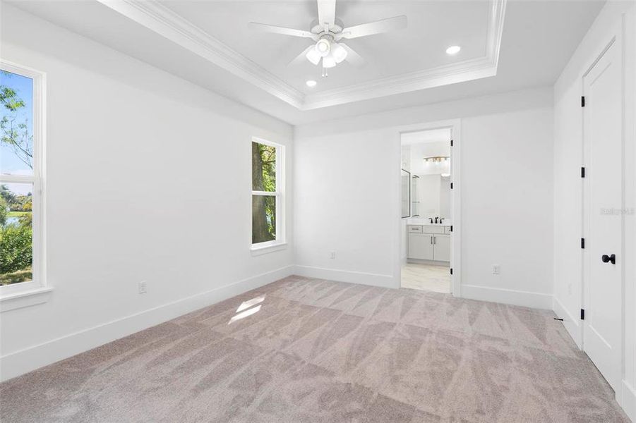 Master Suite with tray ceilings