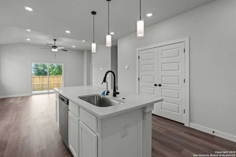 Furnished interior view inside a new home in August Fields, New Braunfels (Image 10).