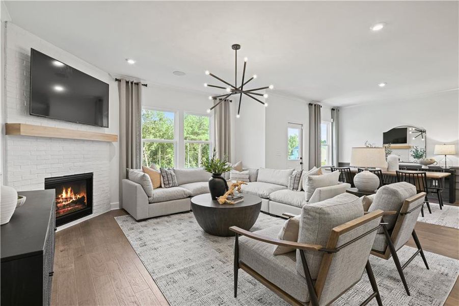 Furnished interior view inside a new home in Briar Creek, Atlanta (Image 22).