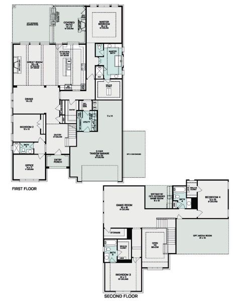 Rosebud Floor Plan Layout, The Grand Prairie 60s, Hockley | Sitterle Homes Rosebud Floor Plan Layout, The Grand Prairie 60s, Hockley | Sitterle Homes