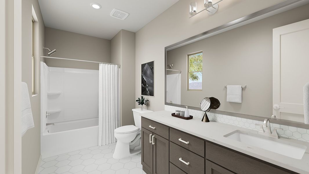 Representative furnished interior of a home built from the Garden Plan 3002 by Tri Pointe Homes in Waterston Central, Gilbert (Image 11).