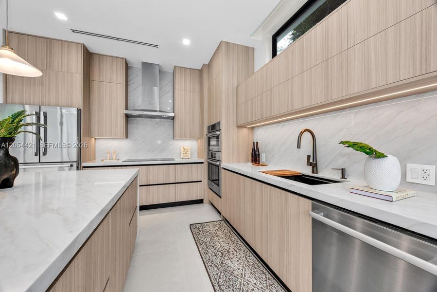 Furnished interior view inside a new home in , Miami (Image 17).