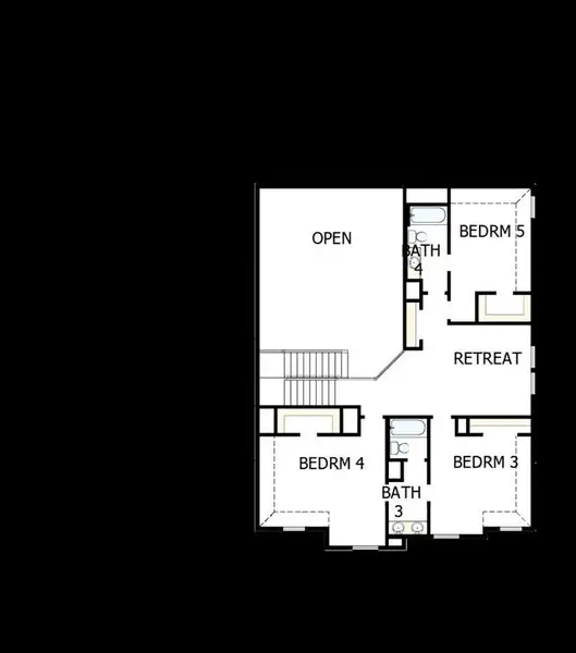 2D floor plan layout of this home in Northshore at Lakewood Village - Estate Series, Lakewood Village, TX (Image 2). 2D floor plan layout of this home in Northshore at Lakewood Village - Estate Series, Lakewood Village, TX (Image 2).