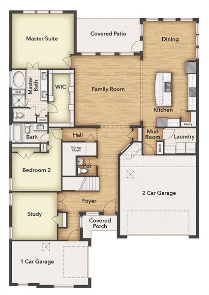 2D floor plan layout of this home in , Leonard, TX (Image 3).