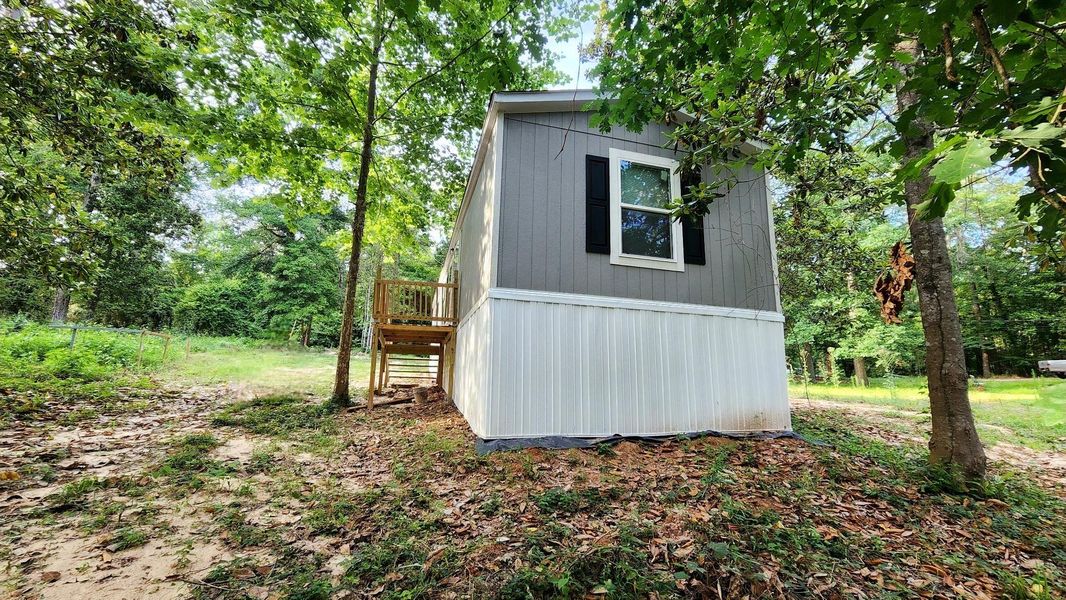 Back view looking towards the road Back view looking towards the road