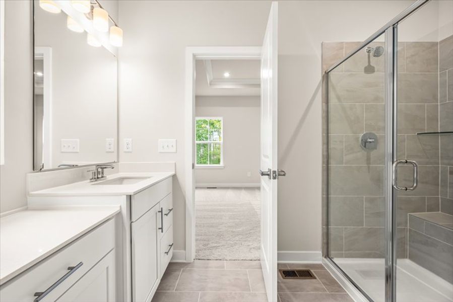 Furnished interior view inside a new home in Townes at The Station, Apex (Image 8).