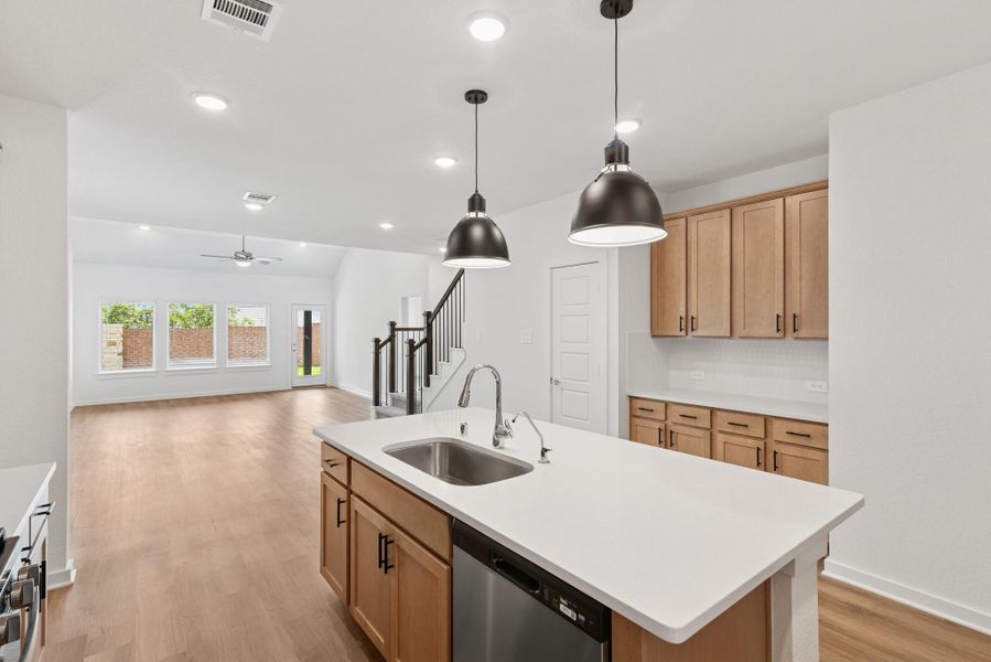 Furnished interior view inside a new home in Lone Star Landing, Montgomery (Image 3). Furnished interior view inside a new home in Lone Star Landing, Montgomery (Image 3).