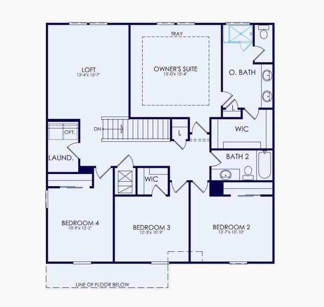 2D floor plan layout of this home in Linden Grove, Powder Springs, GA (Image 5).