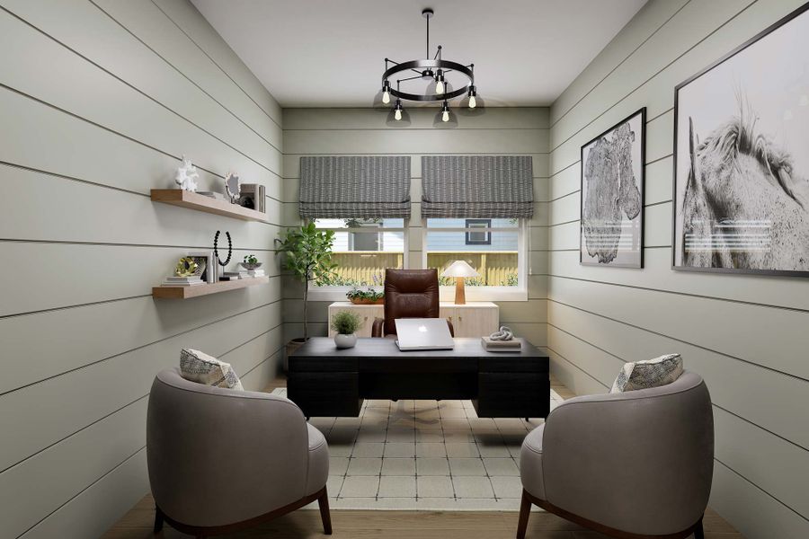 Representative furnished interior of a home built from the The Silverpoint by David Weekley Homes in Furst Ranch, Bartonville (Image 7).
