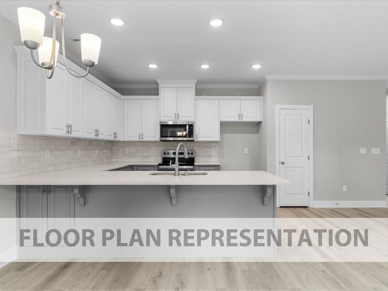 The 1684 Plan Kitchen | Functional & Maximized Space designed by Ivey Homes
