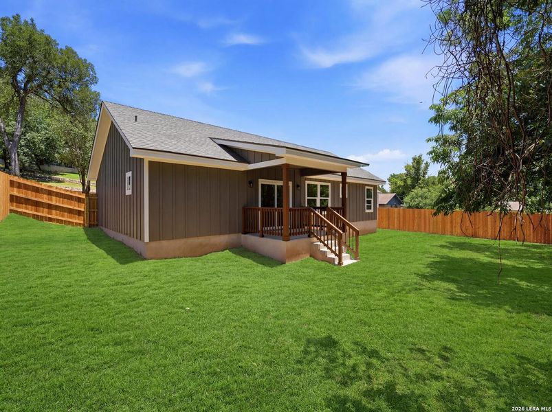 Exterior details and patio area of a home in , Kerrville (Image 32).