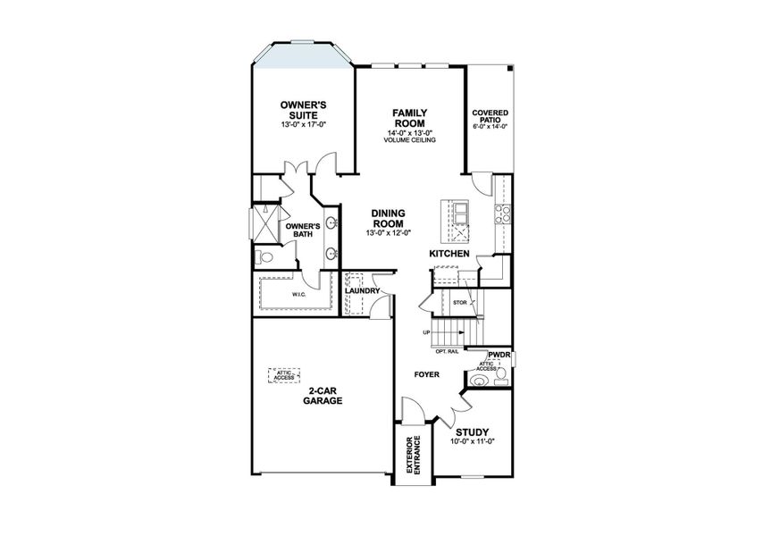 2D floor plan layout of this home in Cedar Brook, Leander, TX (Image 3).