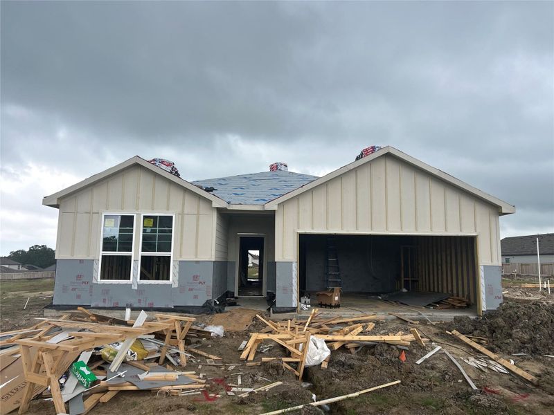 In-progress construction of a new home in Reveille Estates, Bryan, TX (Image 22).
