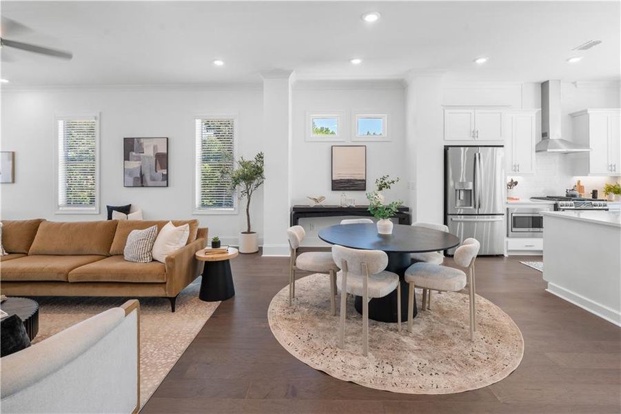 Furnished interior view inside a new home in Waterside Townhomes, Peachtree Corners (Image 11).