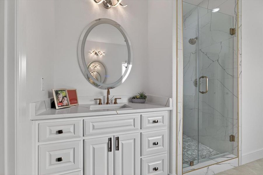 Furnished interior view inside a new home in , Celeste (Image 16).