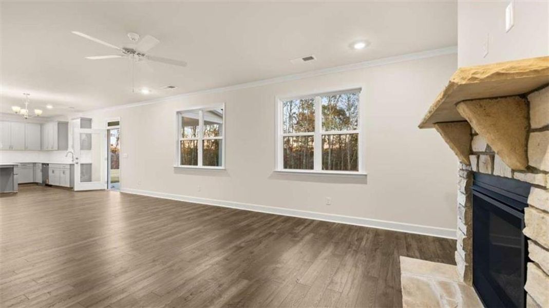 Spacious, unfurnished interior of a new home in Heritage Pointe, Senoia (Image 30). Spacious, unfurnished interior of a new home in Heritage Pointe, Senoia (Image 30).