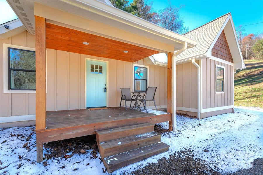 Exterior details and patio area of a home in , Asheville (Image 25).