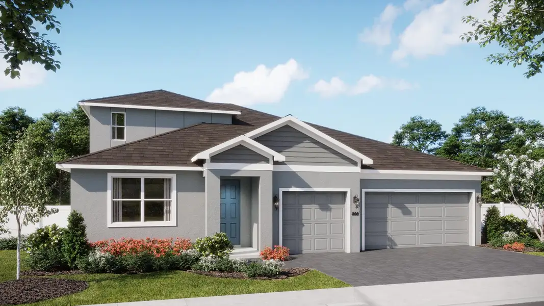 Transitional Elevation | Monticello | Trinity Gardens | New Homes in DeLand, FL by Landsea Homes Transitional Elevation | Monticello | Trinity Gardens | New Homes in DeLand, FL by Landsea Homes