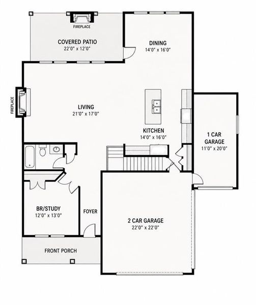 2D floor plan layout of this home in , Winder, GA (Image 5). 2D floor plan layout of this home in , Winder, GA (Image 5).