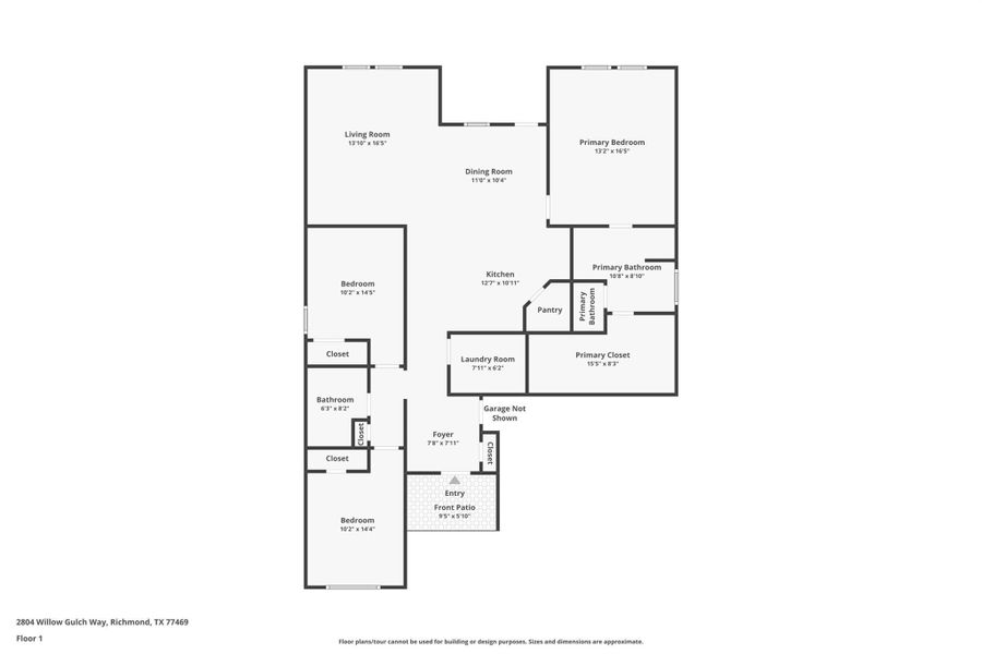 Full floor plan of the home.