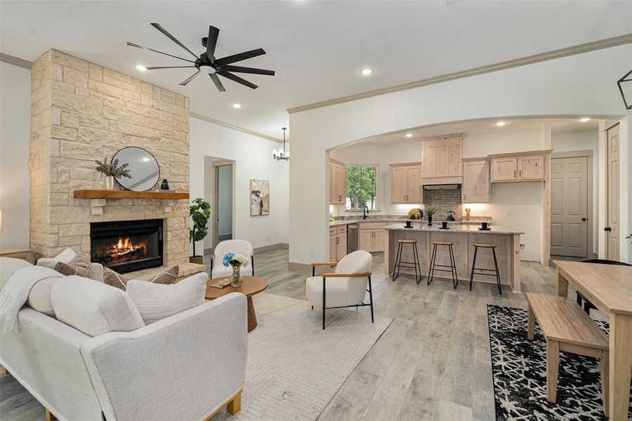 Furnished interior view inside a new home in , Star Harbor (Image 6).