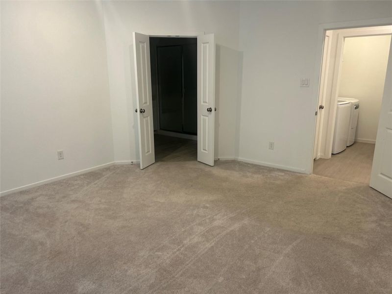 This is a view of the double doors going into the master bathroom. This is a view of the double doors going into the master bathroom.