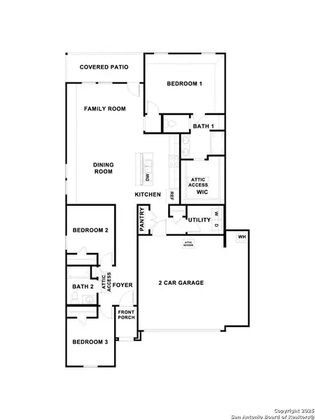 2D floor plan layout of this home in Paramount, Kyle, TX (Image 3).