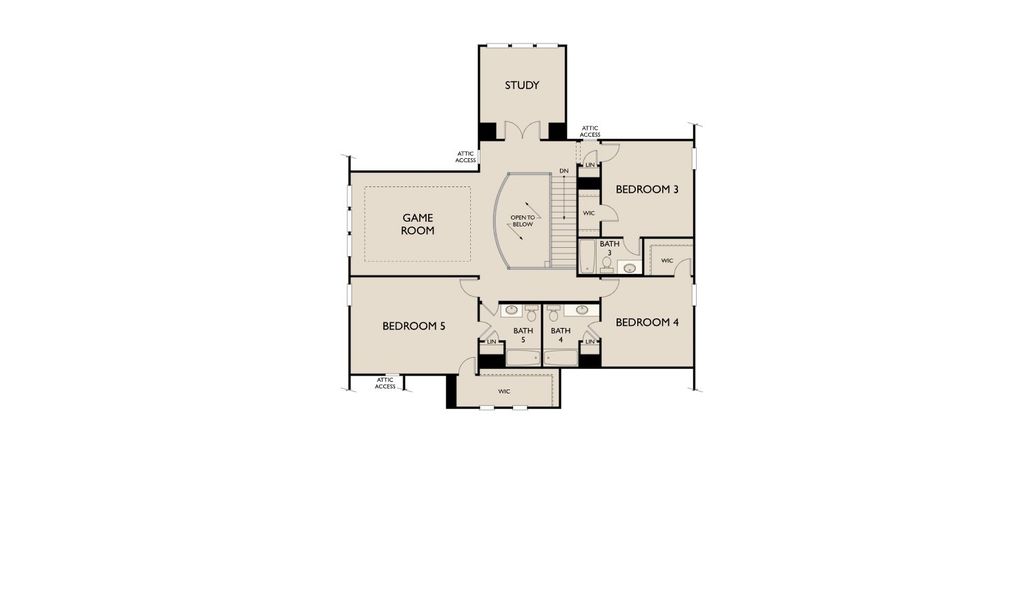 2D floor plan layout for the Hasley by Ashton Woods in The Trails at Carmel, Pflugerville, TX (Image 5).